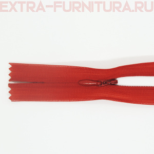 Молния потайная № 3, 50 см, цв. 287 кирпичный п/э пл.9,3 гр/м