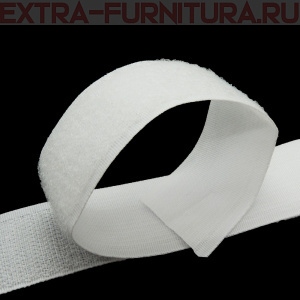  Лента контакт 30мм цв.белый (25м)