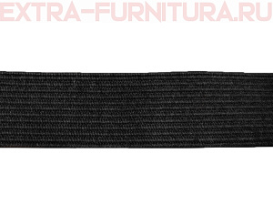 Резинка вязаная, 10мм (+/-1мм), цв.черный (уп.-100м*15 уп) Б