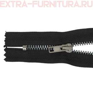 Молния джинсовая № 4, 16 см, черный оксид, цв.322 черный
