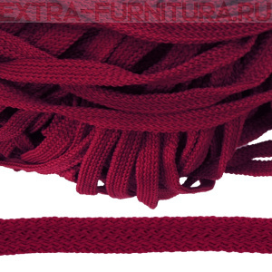 Шнур 34Ф плоский шир.7мм, цв.бордо 48, уп.200м