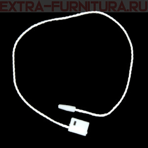 Биркодержатель пломба пластик 19см, цв. белый ,уп.-1000шт