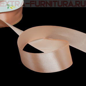 Лента атласная 24 мм цв 034 персик рул. 27,42м