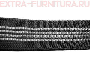 Резинка тканая с латексом, 25мм, цв.черный (уп.-25м*16 уп)