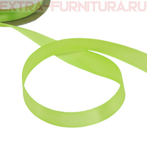 Лента атласная 12 мм цв. 128 олива рул. 27,42м 