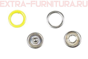 Кнопка рубашечная 9,5мм кольцо, цв.110 желтый глянцевый (уп.1440шт) Buttoni