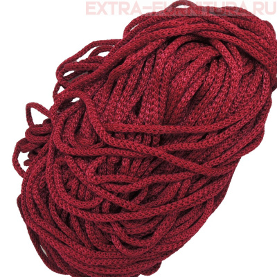 Шнур ПП 8 мм, цв.220 бордо, уп.100м, пл.6,5 гр/м