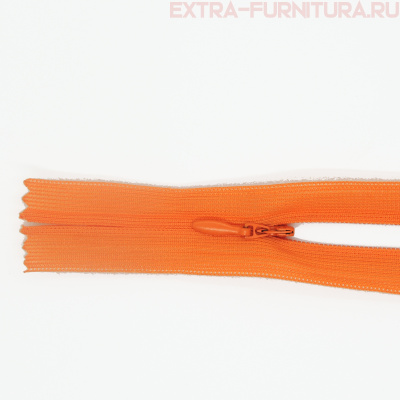 Молния потайная № 3, 50 см, цв. 157 оранжевый п/э пл.9,3 гр/м