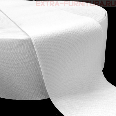 Резинка башмачная белая 80 мм (уп.25м*6уп.)