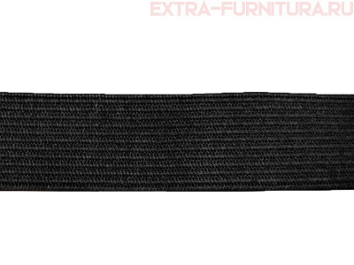 Резинка вязаная,  4мм (+/-1мм), цв.черный (уп.-100 м*50 уп), пл.1,95 гр/м , 3-х жильная