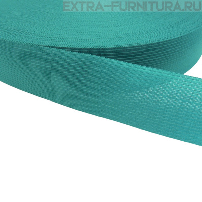 Лента окантовочная 32 мм цв.бирюза 25, уп.100м (пл.4,0+/-0,2 гр/м)