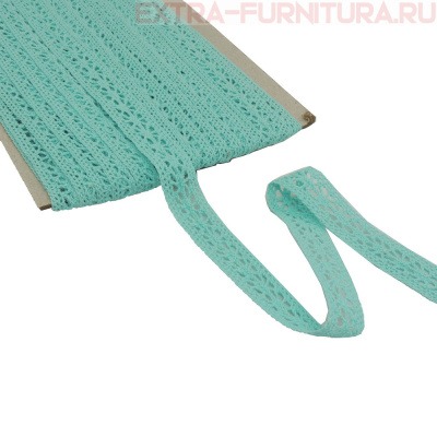 Тесьма вязаная арт.15.01.099 шир.15мм, цв.24 мята, уп.10м