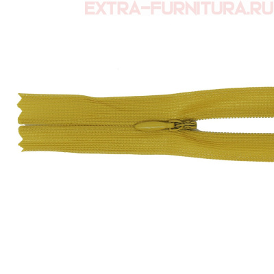 Молния потайная № 3, 50 см, цв. 121 горчица п/э пл.9,3 гр/м