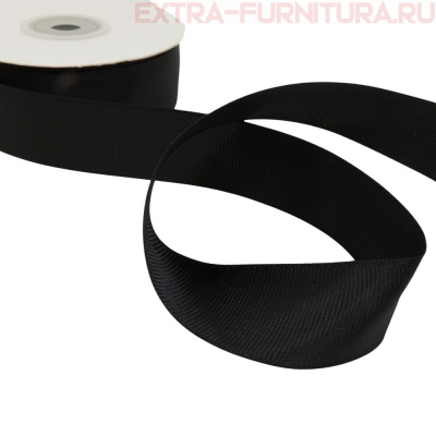 Лента репсовая Magic4Hobby шир. 25мм цв.030 черный, уп.22,86м (+/-1м)