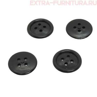 Пуговицы 17/4 черные, ПС-2, Шагрень, упаковка 1000шт.