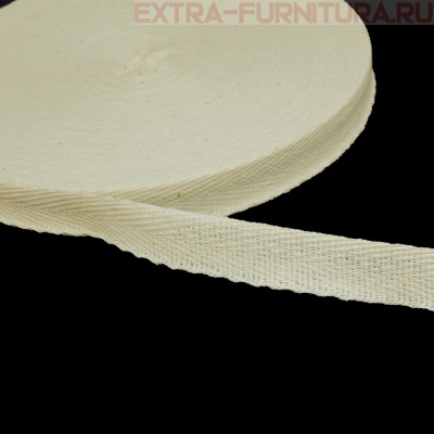 Лента киперная х/б 15 мм, цв.суровый, уп.50м, 13уп./130уп.  (пл.2,6 г/м)